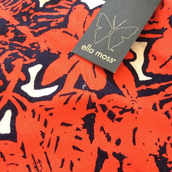 Ella Moss Jungle Floral Flare Retro Look Pants - Picture 5 of 6