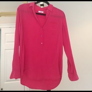 Equipment Pink Blouse Shirt Top Size Small