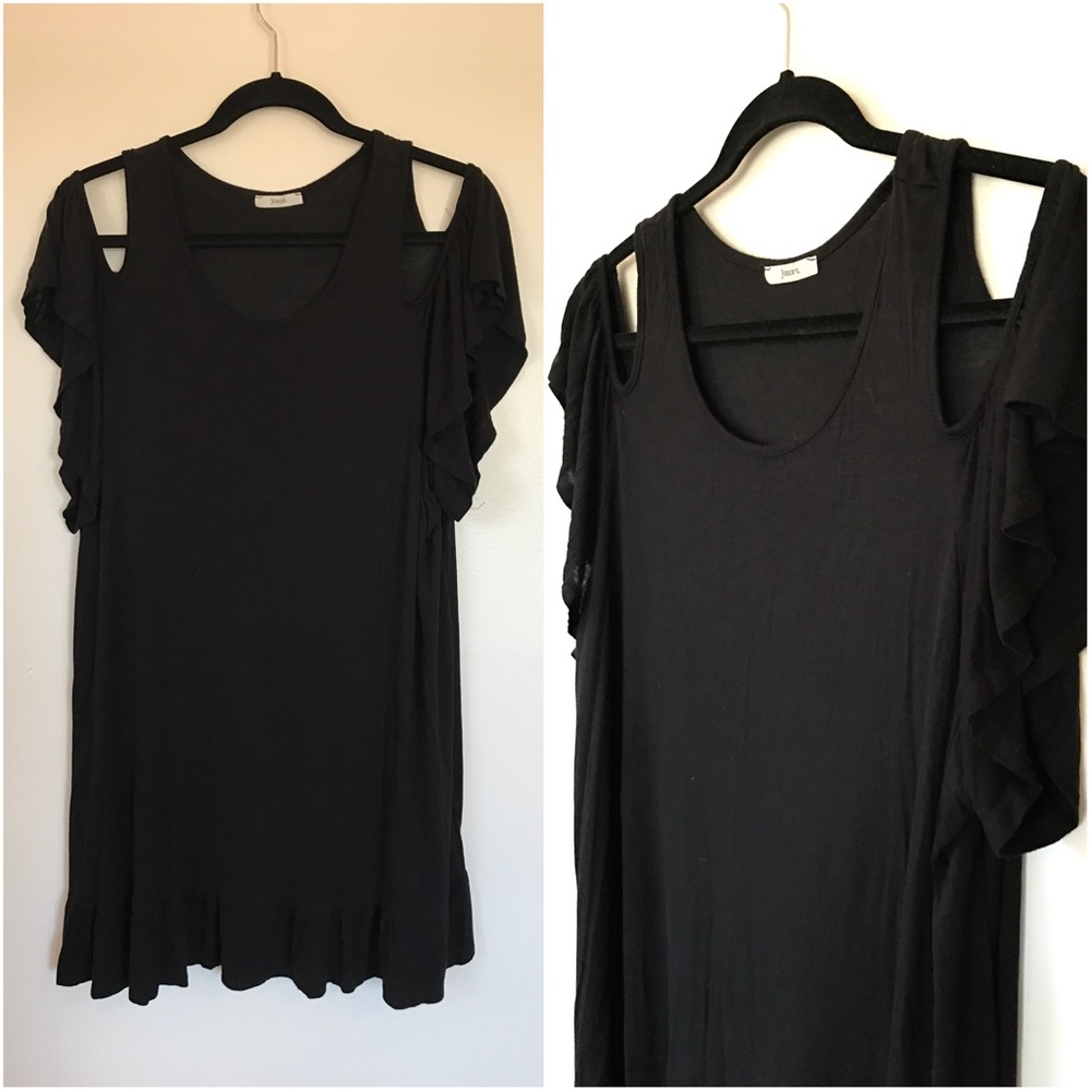 $6 SALE: Black Off Shoulder T-Shirt Style Dress
