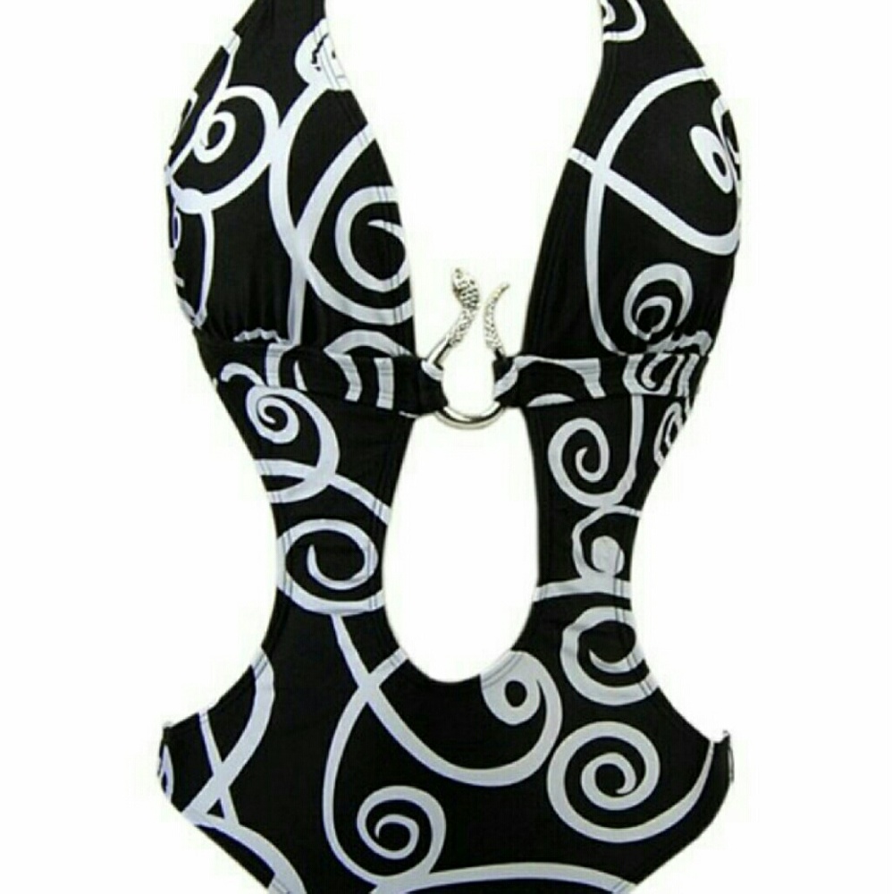 NWT- Women's Black/White Monokini