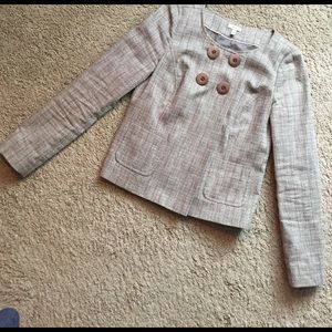 Brown and cream tweed blazer