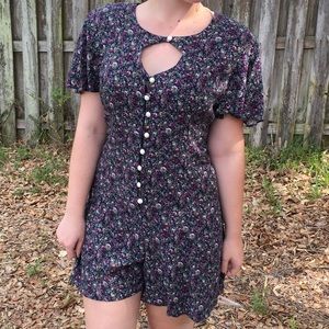 Vintage Floral Romper