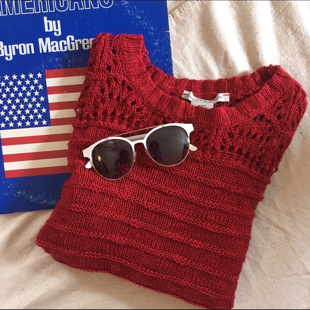 American Rag Red Pullover sweater