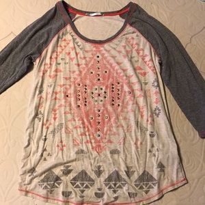 Large Baseball fit tee