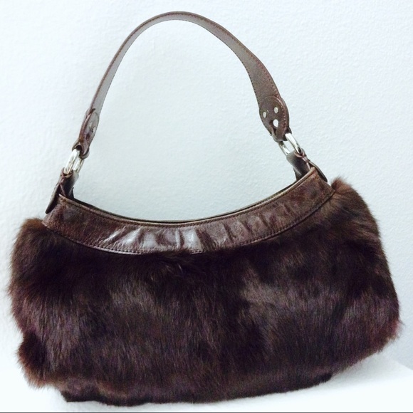 Kenneth Cole Handbags - 💙Kenneth Cole Genuine Leather And Natural Fur Bag