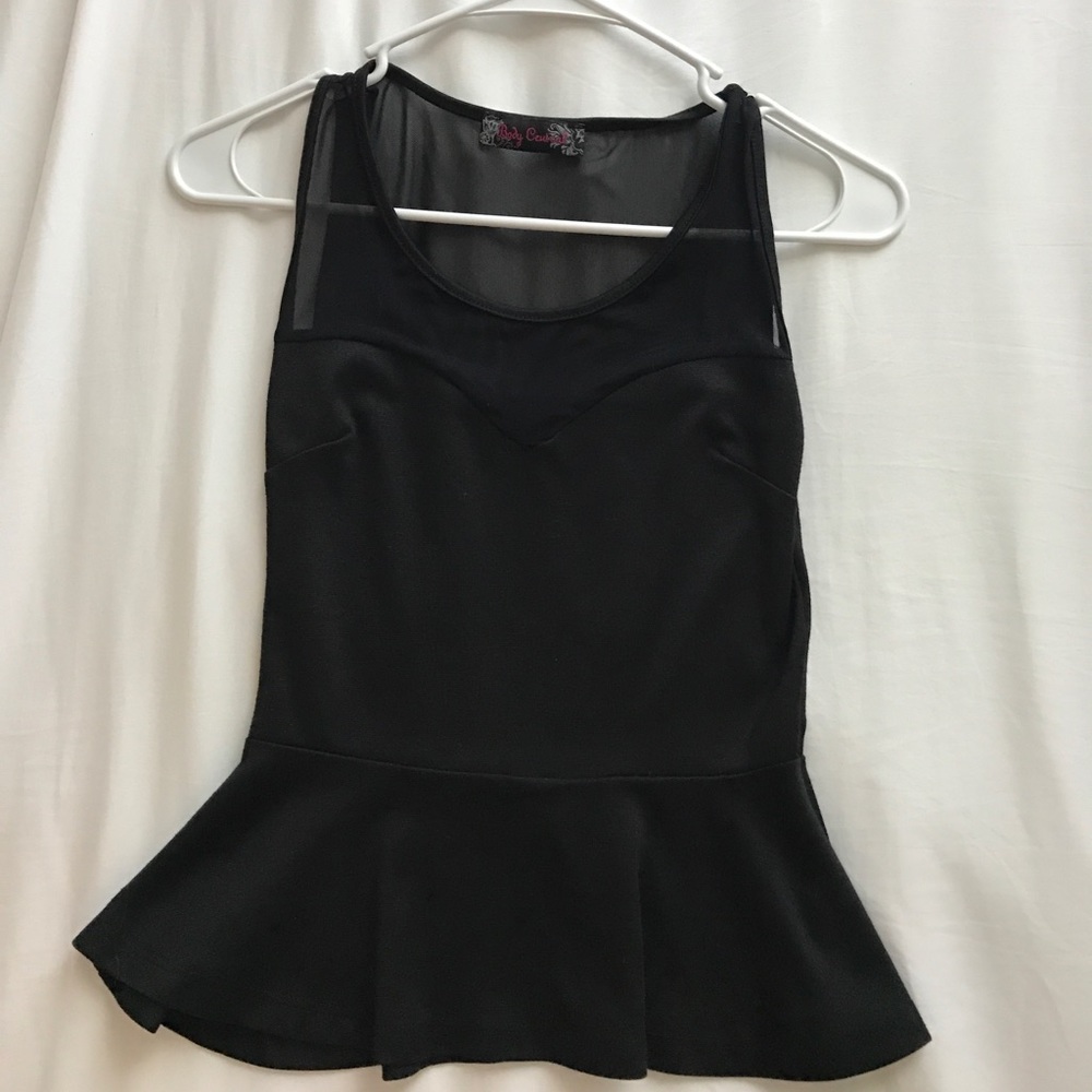 Black peplum tank!