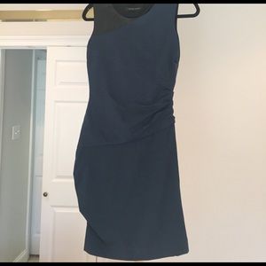 Cynthia Steffe Dark Teal and Leather Dress Size 2