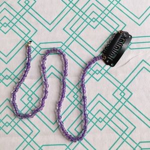 Purple beaded hair clip