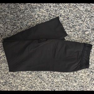 Black cropped mesh lulu leggings