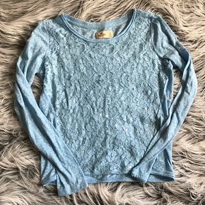Long sleeve lace hollister t shirt