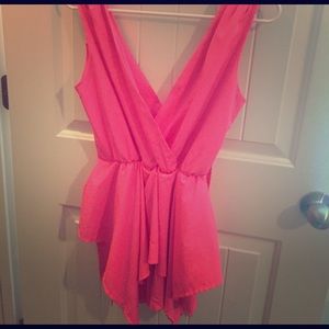 Hit pink romper