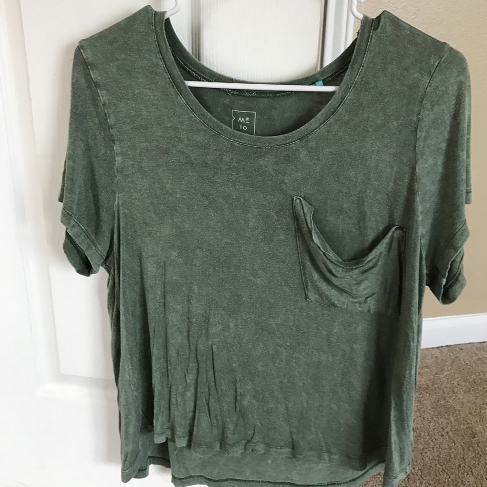 Green flowy shirt
