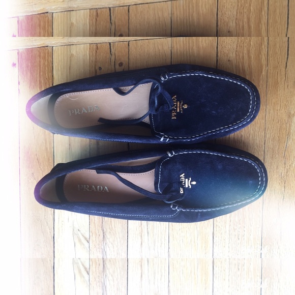Prada Shoes - SOLD Prada Blue Suede Loafers