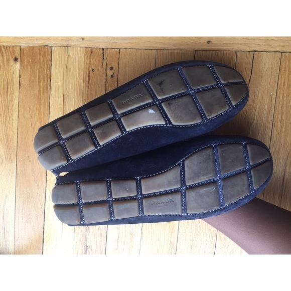 SOLD Prada Blue Suede Loafers - Picture 3 of 4