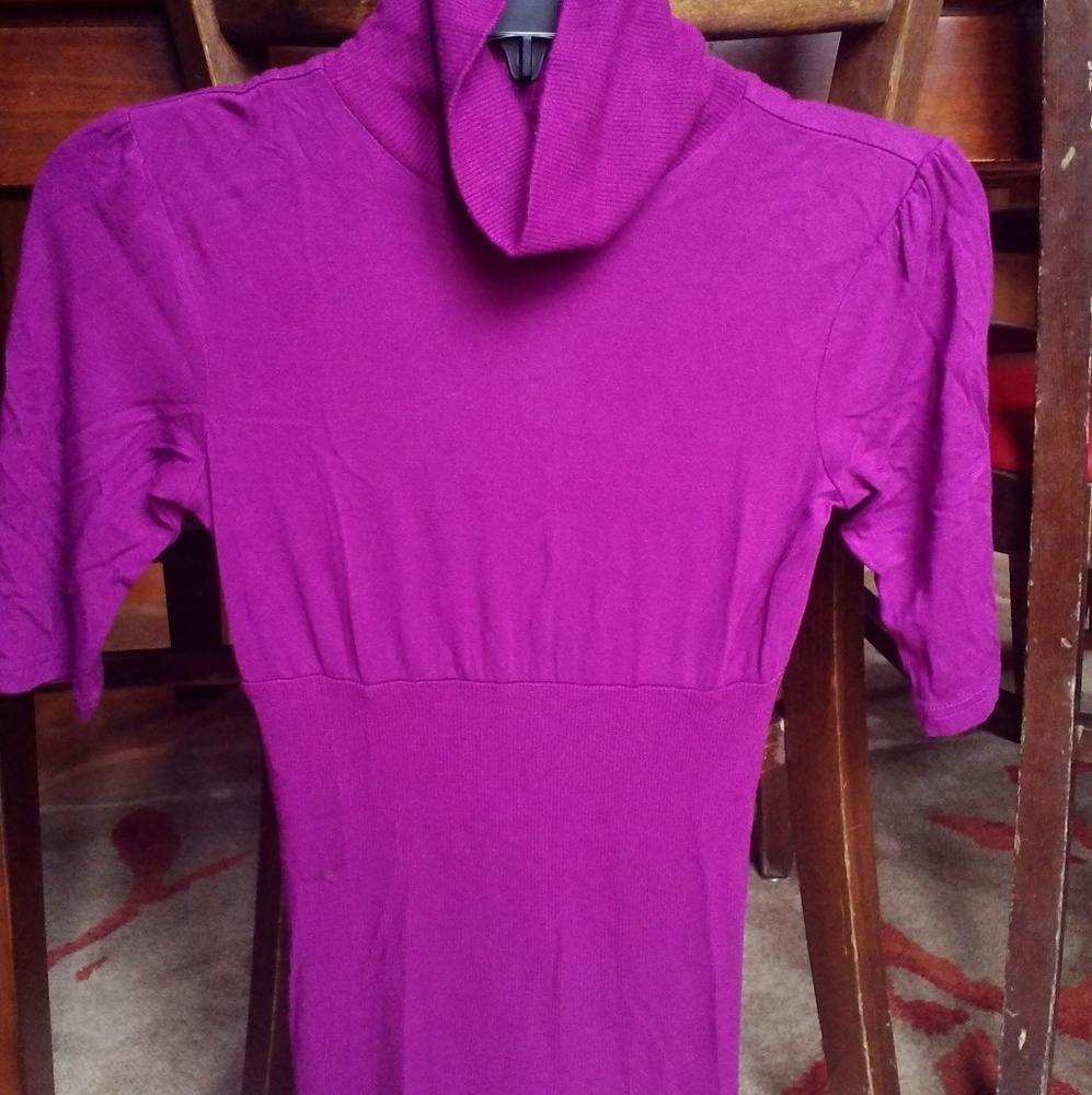 Derek Heart short sleeve turtleneck top S - Picture 2 of 4
