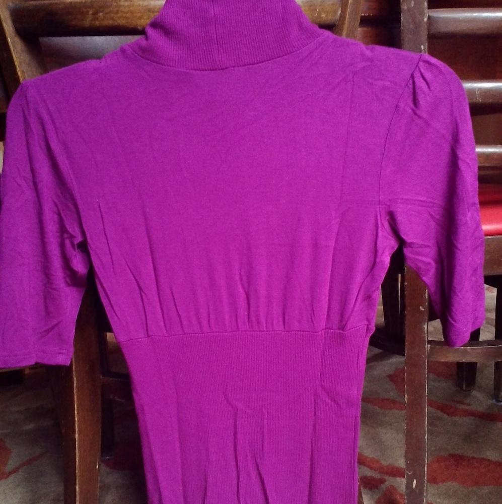 Derek Heart short sleeve turtleneck top S - Picture 3 of 4