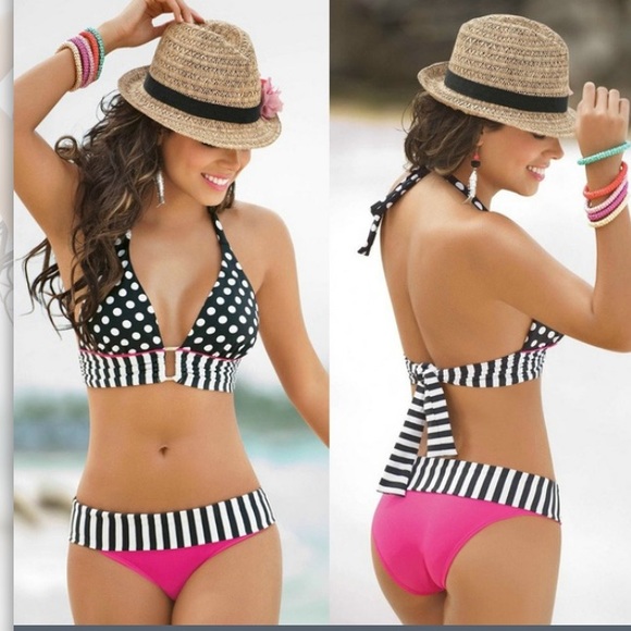 Other - Polka-dot/Striped Bikini