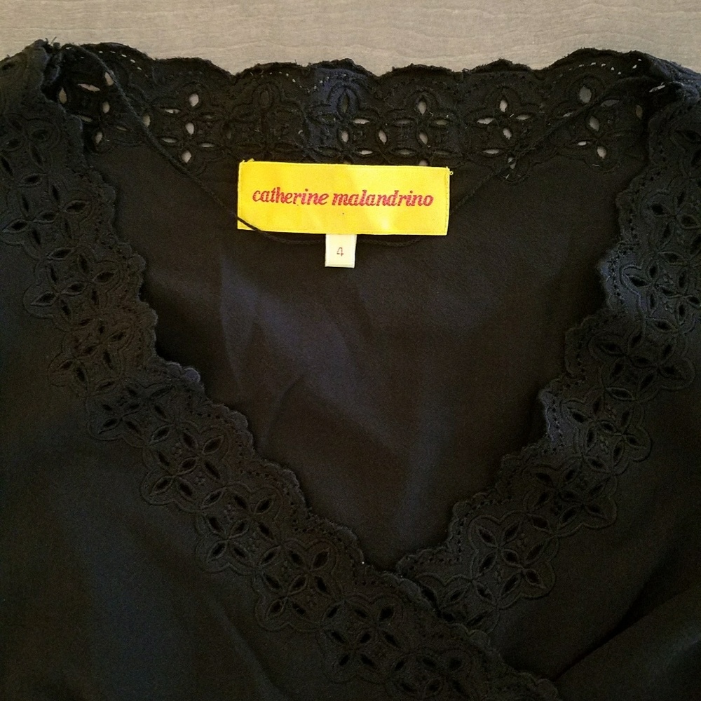 Catherine Malandrino black silk dress