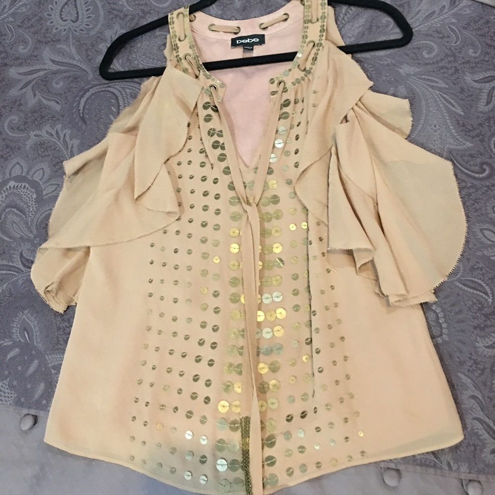 Bebe top! With sequin details.