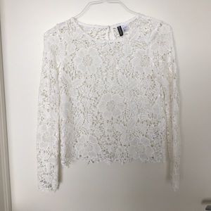 Lace long sleeve top