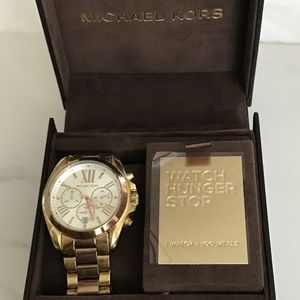 Authentic Michael Kors Yellow/Rose Gold Watch