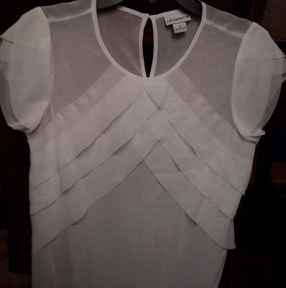 * 3 for 15-Liz Claiborne white top small tall - Picture 2 of 5