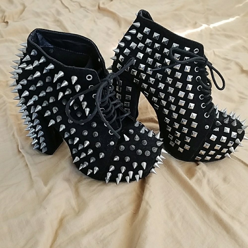 Vintage spiked platform boots