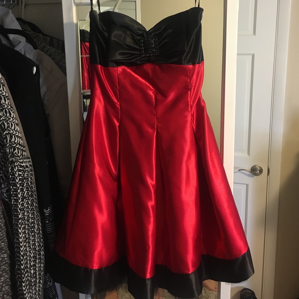 Red and black cocktail / semi formal dress