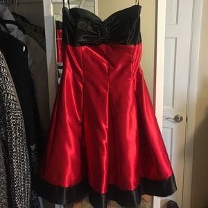 Red and black cocktail / semi formal dress