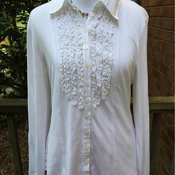 INC Soft Ruffled Top - Picture 3 of 5