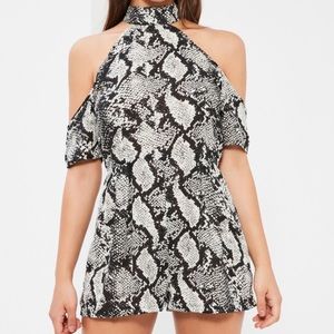 Misguided snake skin romper