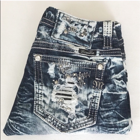 Last one Sz 24🌹Miss me straight leg jeans - Picture 2 of 6