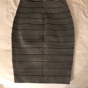 Silver sparkle body con skirt