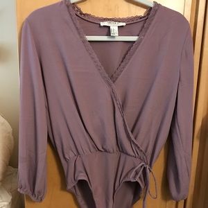 Lilac Forever 21 bodysuit