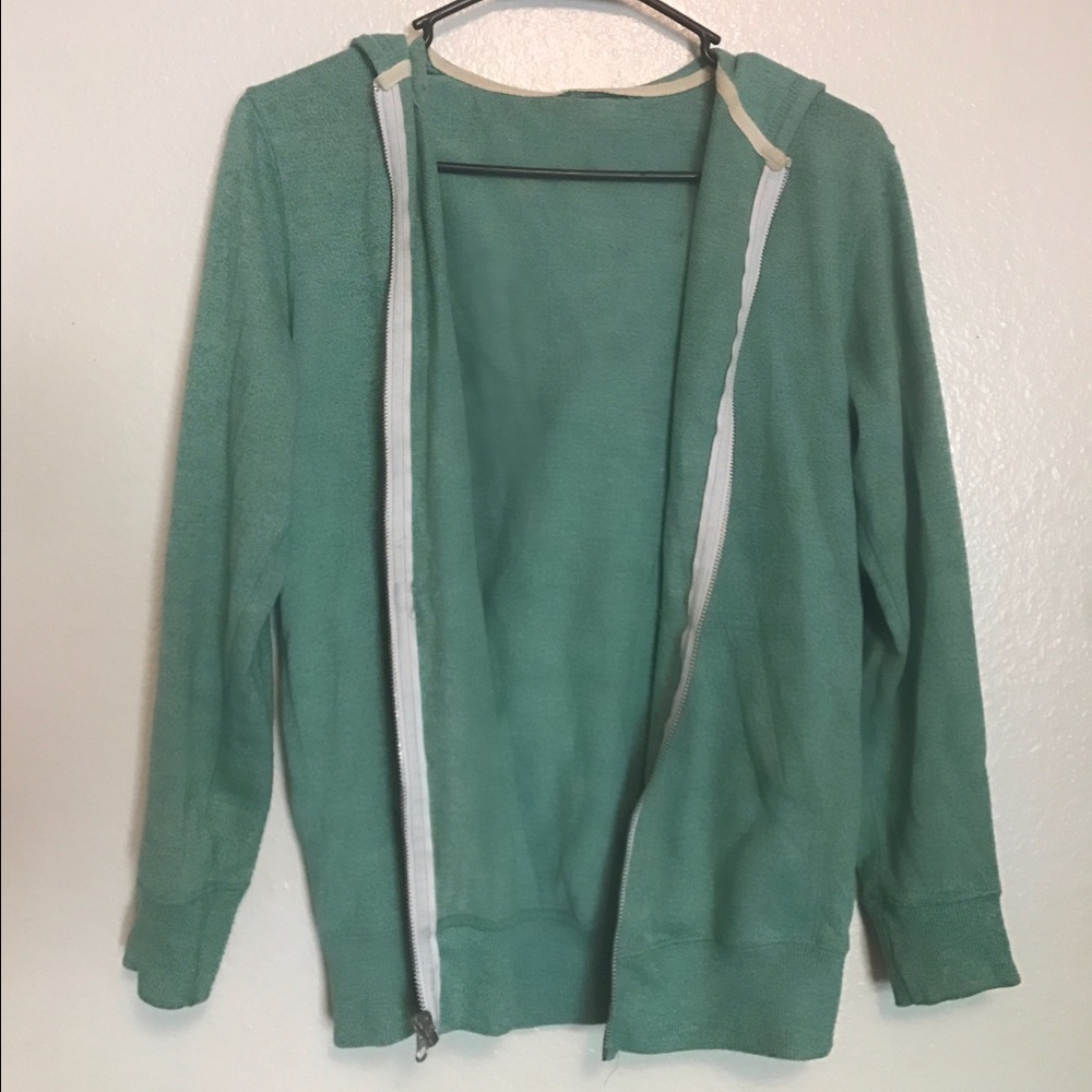 Green hooded jacket