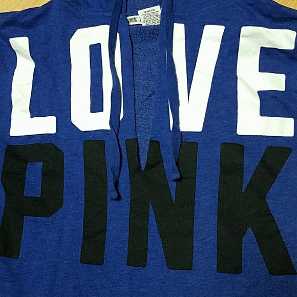 •SOLD• VS PINK Blue Hoodie XS/S - Picture 2 of 5
