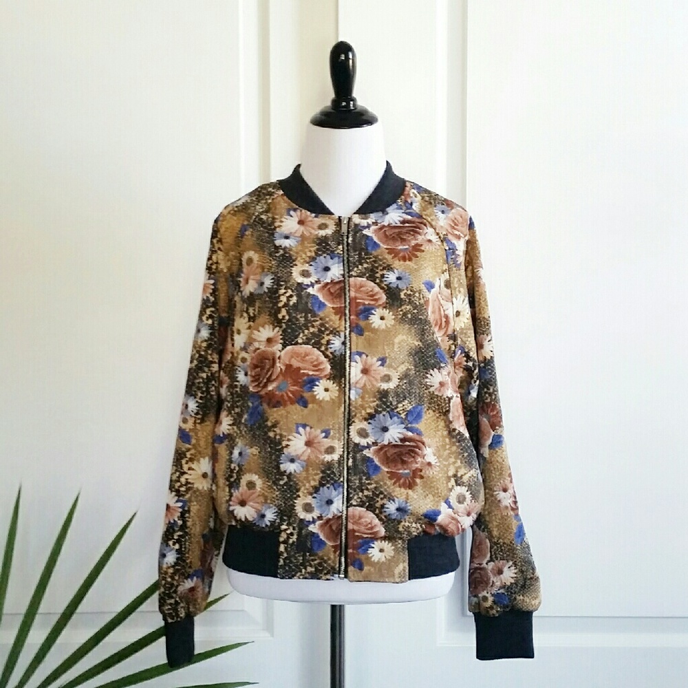 Floral Bomber Jacket