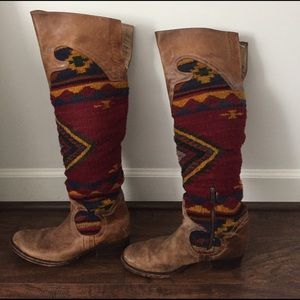 Freebird over the knee quilt boots