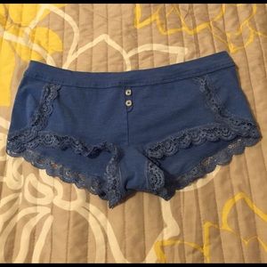 Blue cute button panties