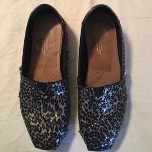 TOMS leopard sequin shoes