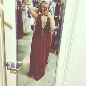 Maroon prom dress