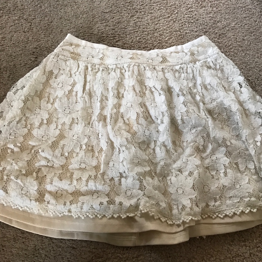 Lace Cream Skirt