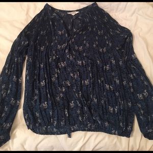 BB Dakota boho squirrel print blouse
