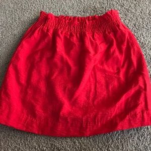 Red skirt