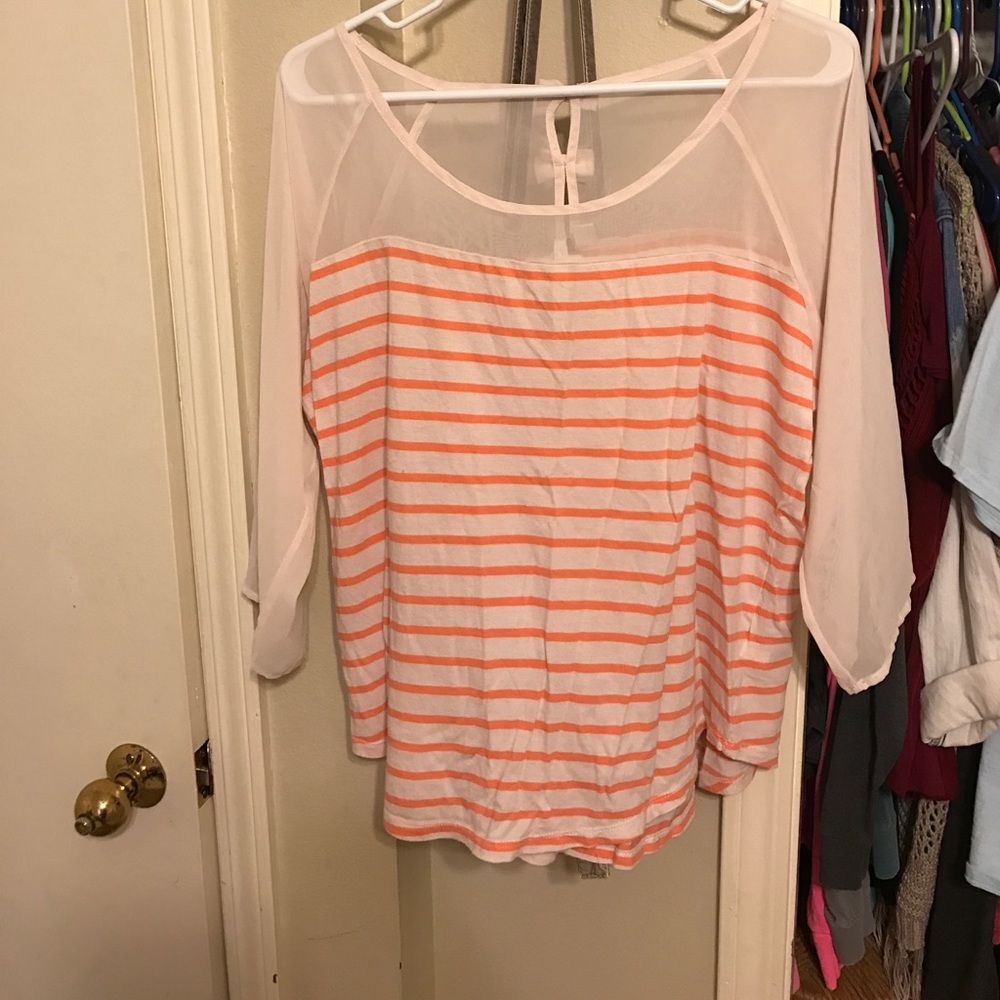 Pink and stripped shirt