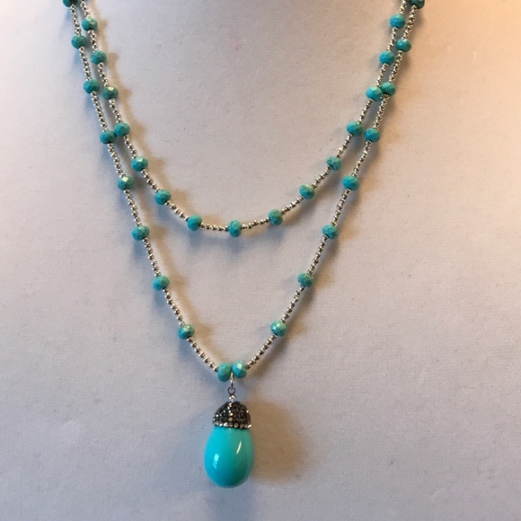 Handmade. Nela’s Creations Jewelry - 🔆TURQUOISE NECKLACE TWO LAYERS