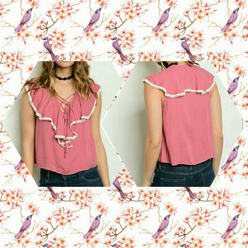 Boho ruffle top