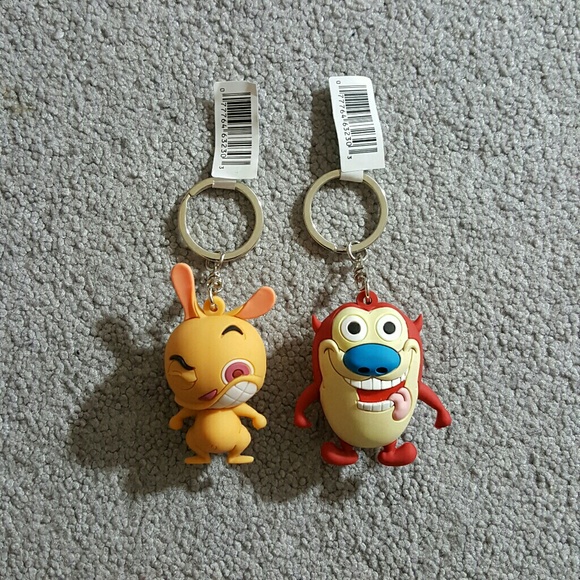 Nickelodeon Ren and Stimpy Keychain Set - Picture 1 of 1