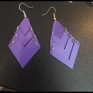 Purple earrings