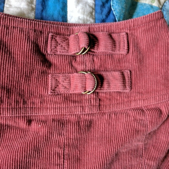 Garnet Hill dusty rose corduroy a-line skirt - Picture 2 of 4
